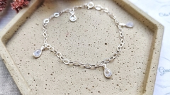 Pulseira Gota Zircônia em Prata