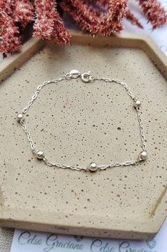 Pulseira Bola P em Prata