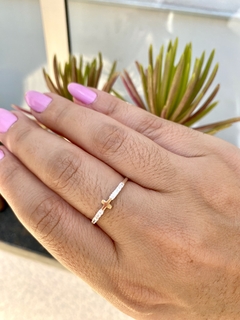 Anel cruz aplique Ouro - comprar online
