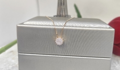 Pingente Ponto de Luz Cravejado com Micro Zirconias