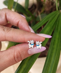 Brinco Cat Em Prata