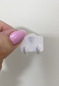 Argola Cravejada micro zircônia P - comprar online