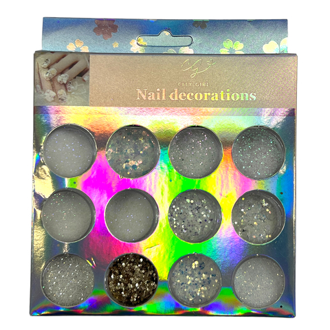 CG DECOCARTON X12 deco brillo para uñas