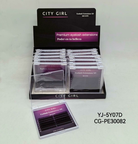 PESTAÑAS TECNOLOGICAS 5D MIX 0.07D CITY GIRL YJ-5Y07D 6931240630082