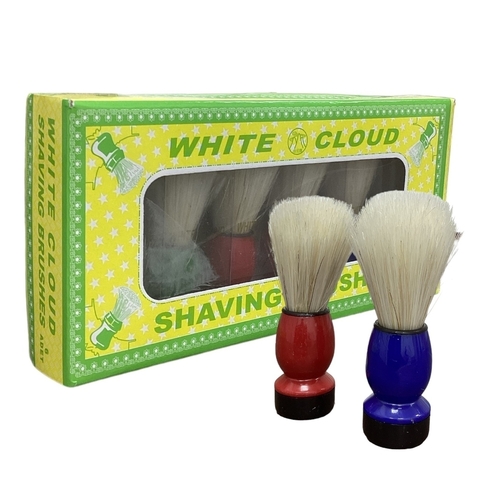 CAJA DE 6 BROCHA PARA PELUQUERIA WHITE CLOUD SHAVING BRUSHES 6800000000628 E-062