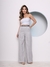 Doutoras Modas Calça Alfaiataria Pantalona Cintura Alta Acompanha Cinto 8028