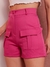Doutoras Modas Short Feminino Fashion Alfaiataria Cargo 55 - Doutoras Modas