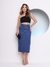 Doutoras Modas Saia Jeans Midi Leve abertura na parte de Tras 5262