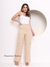 Doutoras Modas- Calça Feminina Cargo Flare Calça Bolso Lateral Pantalona Alfaiataria 101