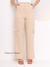 Doutoras Modas- Calça Feminina Cargo Flare Calça Bolso Lateral Pantalona Alfaiataria 101 - comprar online