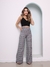Doutoras Modas Calça Pantalona Zr Xadrez Cintura Alta Bolsos Falsos X8028