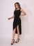 Doutoras Modas Vestido Alfaiataria Fenda na Perna Social Elegante 138 - Doutoras Modas