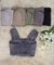 Imagem do Doutoras Modas Blusa de Alça Cropped Em Gabardine Recorte Vazado Lástex com Bojo 6419