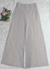 Imagem do Doutoras Modas Calça Pantalona Lisa Com Bolsos Laterais Botões em Gabardine Cintura Alta Elegante 8447
