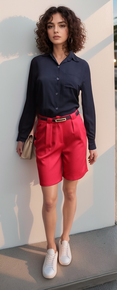 Doutoras Modas Bermuda Feminina Alfaiataria Estilo Clochard Moderna Elegante 1060