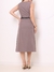 Doutoras Moda Vestido Chemise Alfaiataria Gabardine Midi Botões Frontais 195