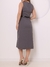 Doutoras Moda Vestido Chemise Alfaiataria Gabardine Midi Botões Frontais 195 - Doutoras Modas