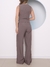 Doutoras Modas Conjunto Longo Calça e Colete Alfaiataria Gabardine Com Bolso Social Fashion 189 - comprar online