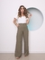 Doutoras Modas Calça Pantalona Alfaiataria Gabardine Feminina Social Wide Leg G120 - loja online