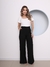 Doutoras Modas Calça Pantalona Alfaiataria Gabardine Feminina Social Wide Leg G120