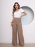 Doutoras Modas Calça Pantalona Alfaiataria Gabardine Feminina Social Wide Leg G120