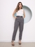 Imagem do Doutoras Modas Calça Social Feminina Alfaiataria Luis Twill Wide Leg Cigarette Lançamento G177