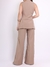 Doutoras Modas Conjunto Gabardine Calça Pantalona e Colete Acinturado com Recorte em V Moderno Elegante 860000 - Doutoras Modas