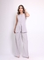 Doutoras Modas Conjunto Gabardine Calça Pantalona e Colete Acinturado com Recorte em V Moderno Elegante 860000 - comprar online