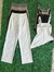Doutoras Modas Conjunto Positano Calça Pantalona e Blusa Assimétrica com Alça Fina Elastano nas Costas Tendência 863000