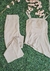 Doutoras Modas Conjunto Positano Calça Pantalona e Blusa Assimétrica com Alça Fina Elastano nas Costas Tendência 863000