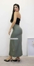 Doutoras Modas Saia Midi Gabardine Com Fenda Frontal Cintura Alta Elegante M156 - loja online