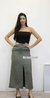 Doutoras Modas Saia Midi Gabardine Com Fenda Frontal Cintura Alta Elegante M156 - comprar online
