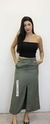 Doutoras Modas Saia Midi Gabardine Com Fenda Frontal Cintura Alta Elegante M156 - Doutoras Modas