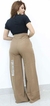 Doutoras Moda Calça Pantalona Alfaiataria Gabardine com Detalhes na Cintura Lançamento 8446 na internet