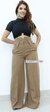 Doutoras Moda Calça Pantalona Alfaiataria Gabardine com Detalhes na Cintura Lançamento 8446 - comprar online
