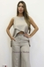Doutoras Modas Conjunto Feminino Blusa Cropped Desconstruída e Calça Cintura Alta 87300