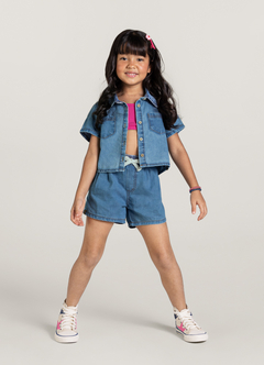 CAMISA CROPPED JEANS LEVE INFANTIL MENINA BRANDILI - comprar online