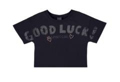 BLUSA BOX INFANTIL MENINA GOOD LUCK EM ALGODÃO MALWEE KIDS na internet