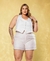 Conjunto Colete e Shorts Natural na internet