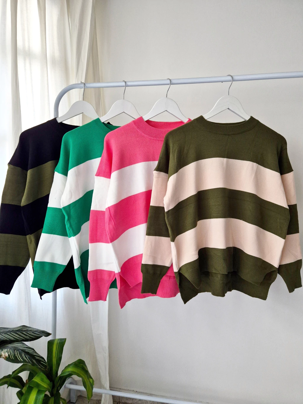 Sweater oversize rayas