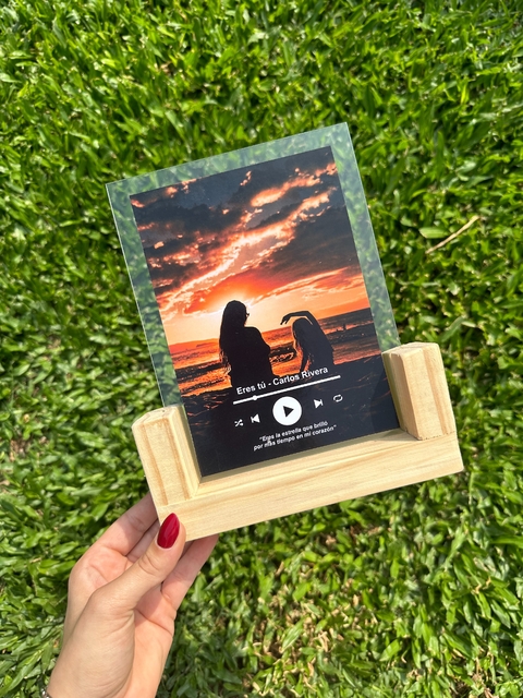 Placa spotify fotográfica
