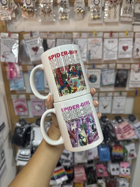 Tazas Spiderboy y Spidergirl