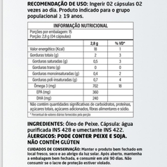 Ômega 3 Óleo de Peixe 60 cápsulas 500mg Herbalize - comprar online