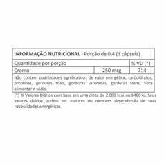 Picolinato de Cromo 60 cápsulas 400mg - comprar online