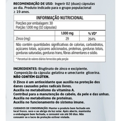 Zinco Quelado 60 cápsulas 500mg Herbalize - comprar online