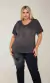 Calça Jeans Estrela em Cristais Prata e Grafite - Plus da Villa Moda Plus Size Feminina