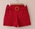 Short Belle em bengaline cor Vermelho cereja com enfeite de cinto na internet