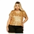 Blusa de Paetês DOURADA com mangas e elastano