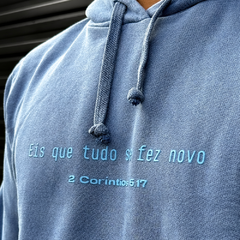 Imagem do Moletom Estonado Unissex Azul