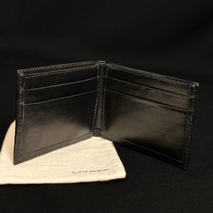 Carteira Slim de Couro - Preta - comprar online
